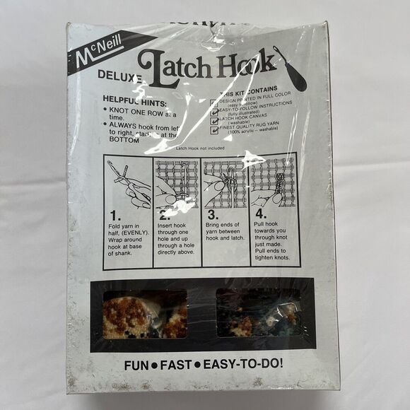 McNeill Latch Hook Kit Beginner Rocking Horse 7211 Age 8 Up 12x12 In Craft - Picture 7 of 10